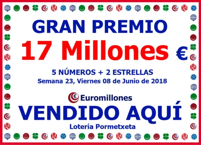 BOTE del Euromillones, 17 millones de euros el 8 de Junio de 2018