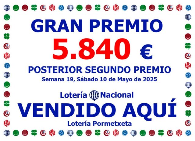 Número posterior al Segundo premio de Lotería Nacional del 10 de Mayo de 2025